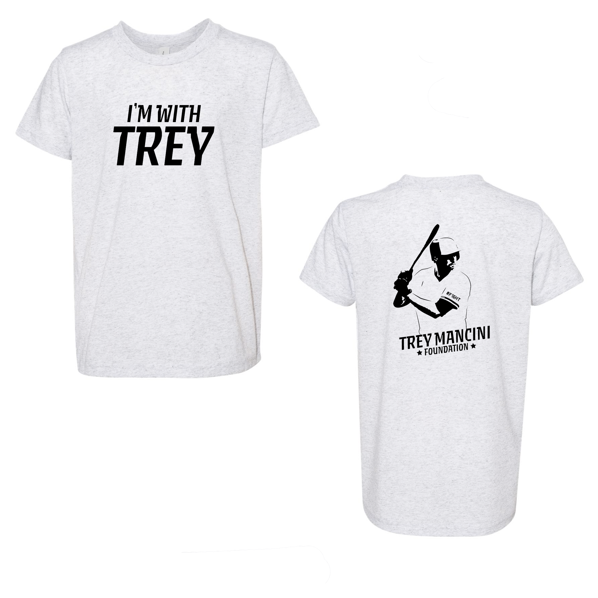 Youth Triblend I'm With Trey White Fleck T-Shirt - PressedUp